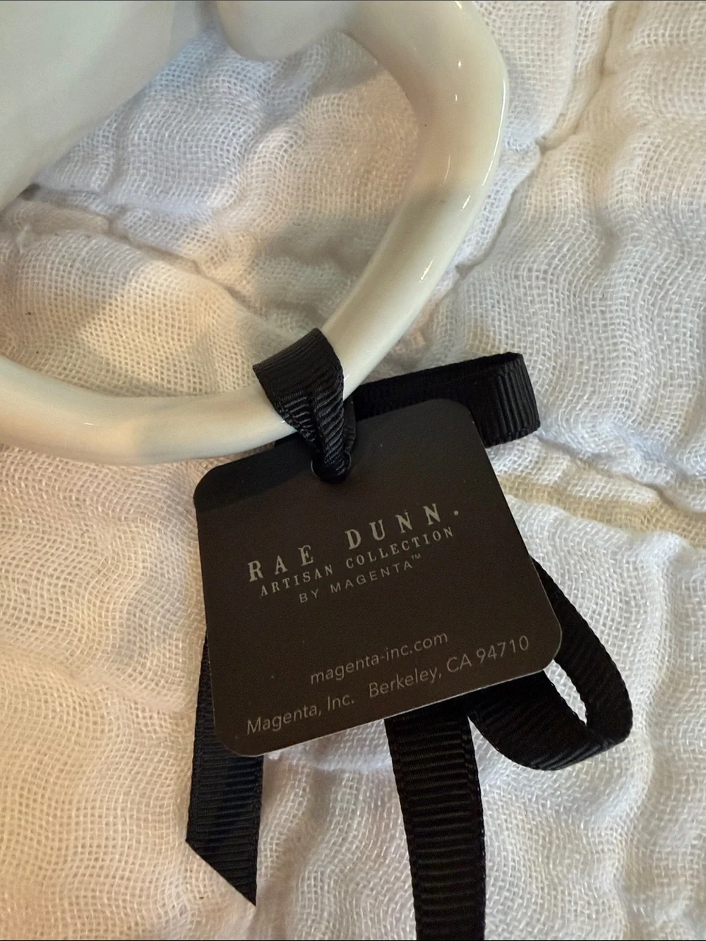 Rae Dunn White Mug with Black 'JACK' Lettering